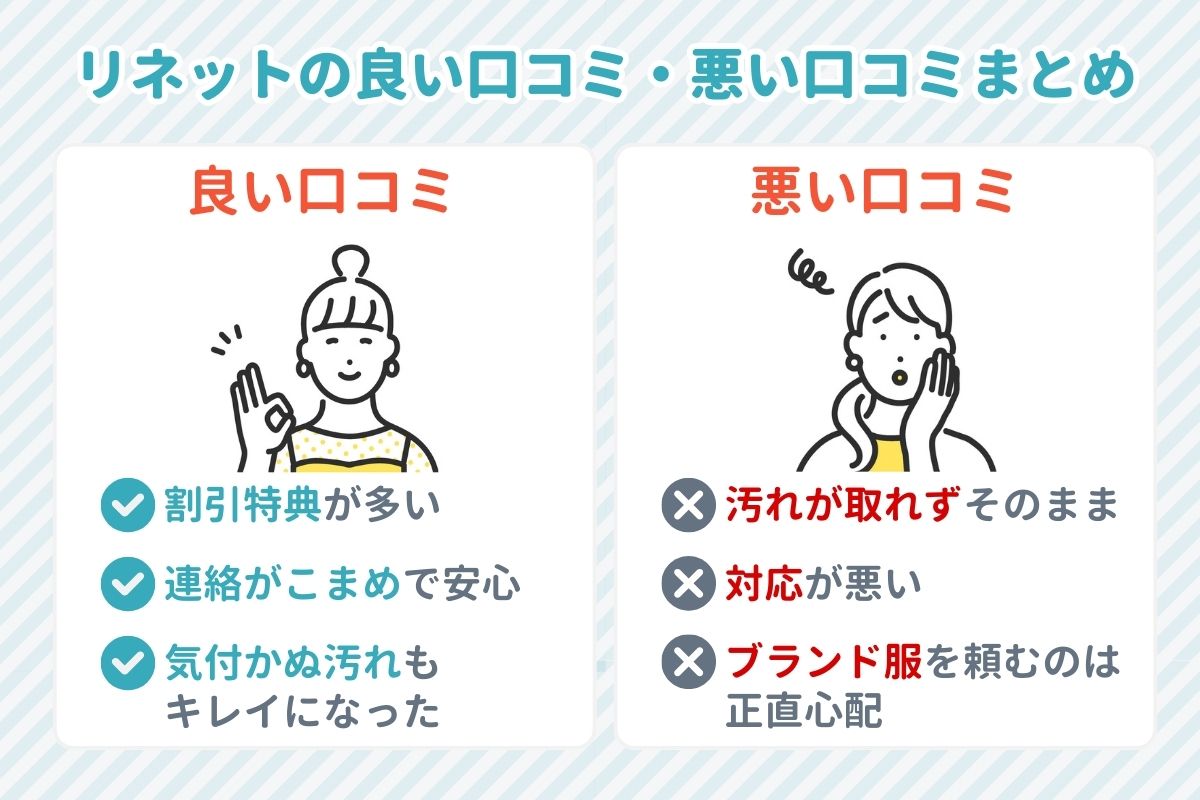 リネットの良い口コミ評判・悪い口コミ評判まとめ