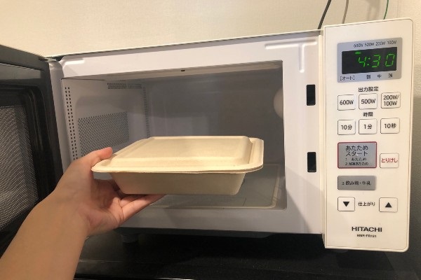 電子レンジに入れたところ