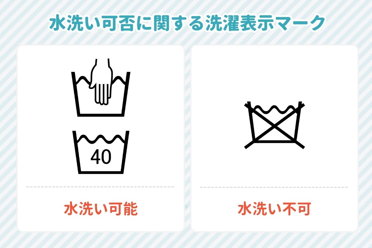 水洗い可否に関する洗濯表示マーク