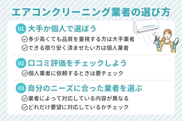 大田区のエアコンクリーニング業者の選び方