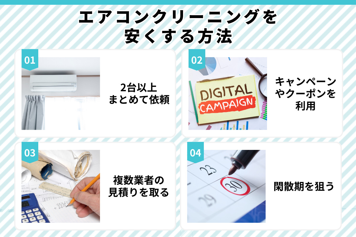 熊本のエアコンクリーニングを安くする
