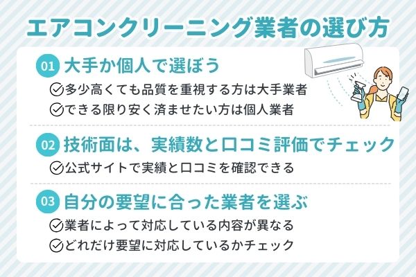 荒川区のエアコンクリーニング業者の選び方